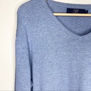 J. CREW FACTORY Blue V-Neck Lightweight Sweater L